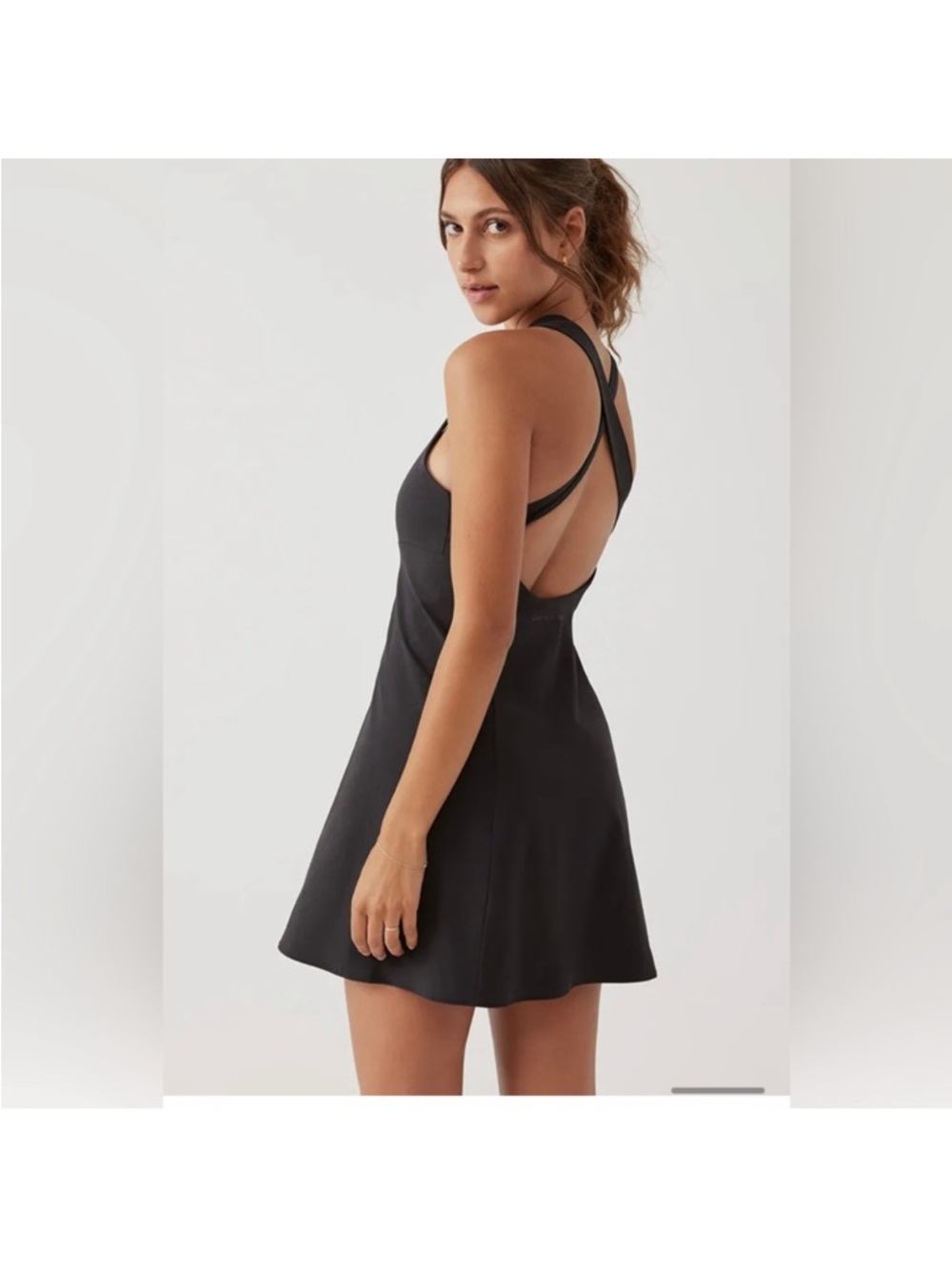 NWT Outdoor Voices Cross Back Dress Forest Green Large - Picture 2 of 11